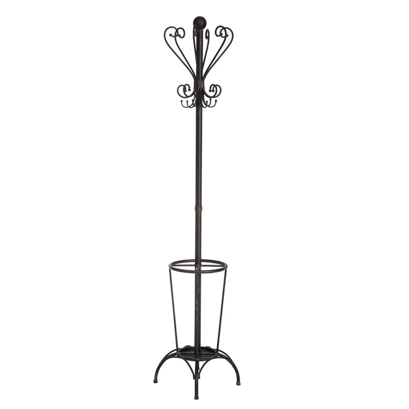 Columbine Valley Iron Freestanding Coat Rack