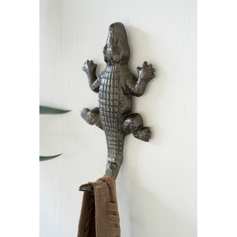  Alligator Wall Hook Decorative Metal Hook 7"H