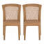 Ensemble de 2 chaises empilables FARLEY, brun clair