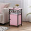 Modern bedside Table with Storage Shelf and Door, Industrial Nightstand for Bedroom, Living Room-1115930958