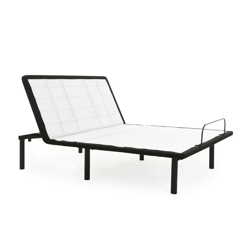 Grey Metal Full Bed Adjustable Base, Head Up Adjustment Using Wired Remote, Alleviate Joint , 73 In. D, 53 W, 15 H, 81.2 Lbs. Wt Size Base In Grey, Articulation, Remote Control, Relief, 74.11 51.94