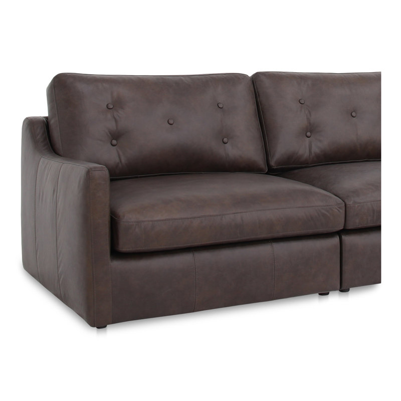 Thurlow Leather Modular 3 - Piece Sectional