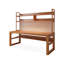 Bureau rectangulaire en bois massif brun-118509469