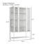 Grande vitrine en fer avec porte vitrée et lumières DEL en acier-1677785694