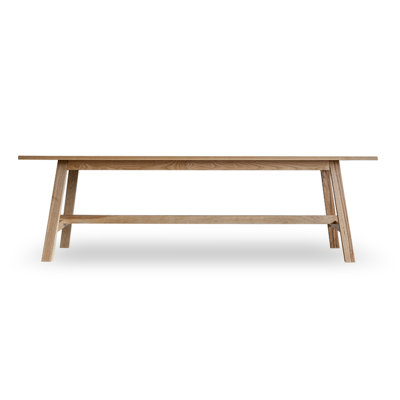 Burlywood Rectangular Solid Wood Dining Table