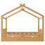 Lit plateforme double pleine grandeur (conception de toit) - tête de lit / pied de lit, 2 tiroirs de rangement, sécuritaire pour les enfants, facile à assembler - naturel-1370390408
