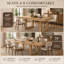 Table de salle à manger extensible Rachell 60"-78" pour 4 à 8 personnes, table rectangulaire de style campagnard avec rallonge amovible et pieds en bois d'hévéa massif-902522887