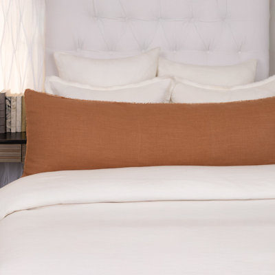 Coussin de corps en lin Ramsey, ocre
