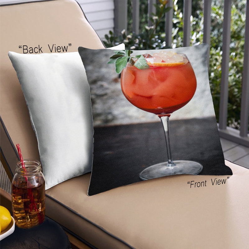Coussin décoratif Drinks Cocktail 14, Synthétique