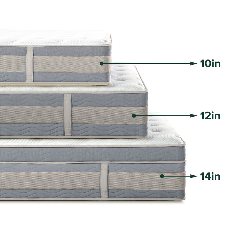 Zinus Green Tea Cooling Swirl Memory Foam Hybrid Mattress, 14", California King