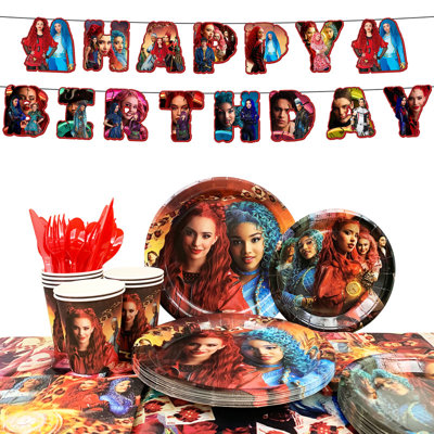 Descendants Party Supplies,Descendants Decorations Tableware Set