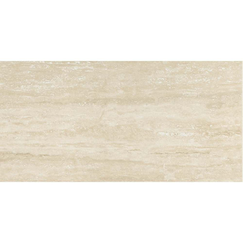  Penthouse Vein Cut 12" x 24" Travertine Porcelain Floor and Wall Tile, Polished