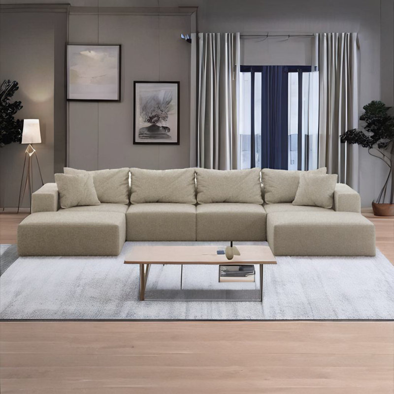 Canapé modulaire en L, Beige