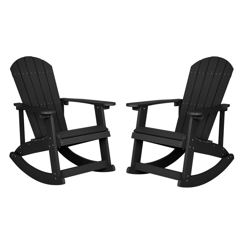 Chaise berçante en plastique, Noir