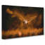 Flying Owl At Dusk In Abstract - Wrapped Canvas Print-55312704