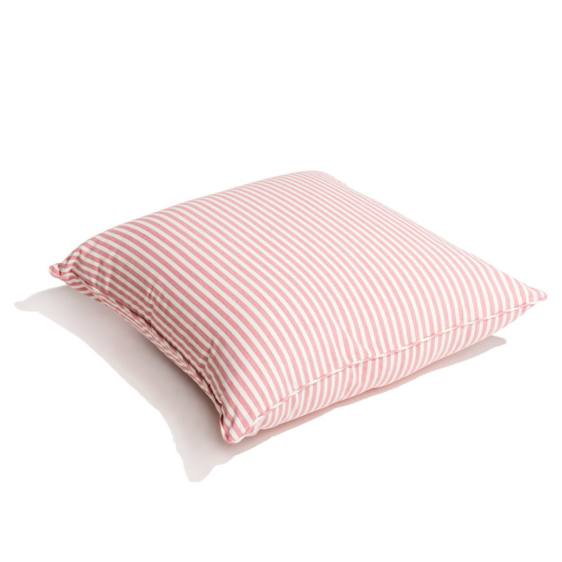 THROW PILLOW - EURO- LAURENS PINK STRIPE, Pink, 26"H x 26"W