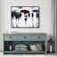 «Abstract Silhouettes Under The Rain», reproduction sur toile
