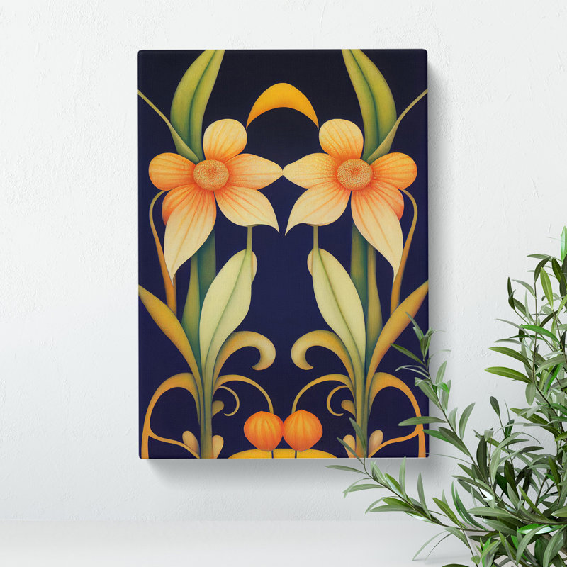 Majestic Flowers - Wrapped Canvas Print, 50cm H x 35cm W x 3cm D