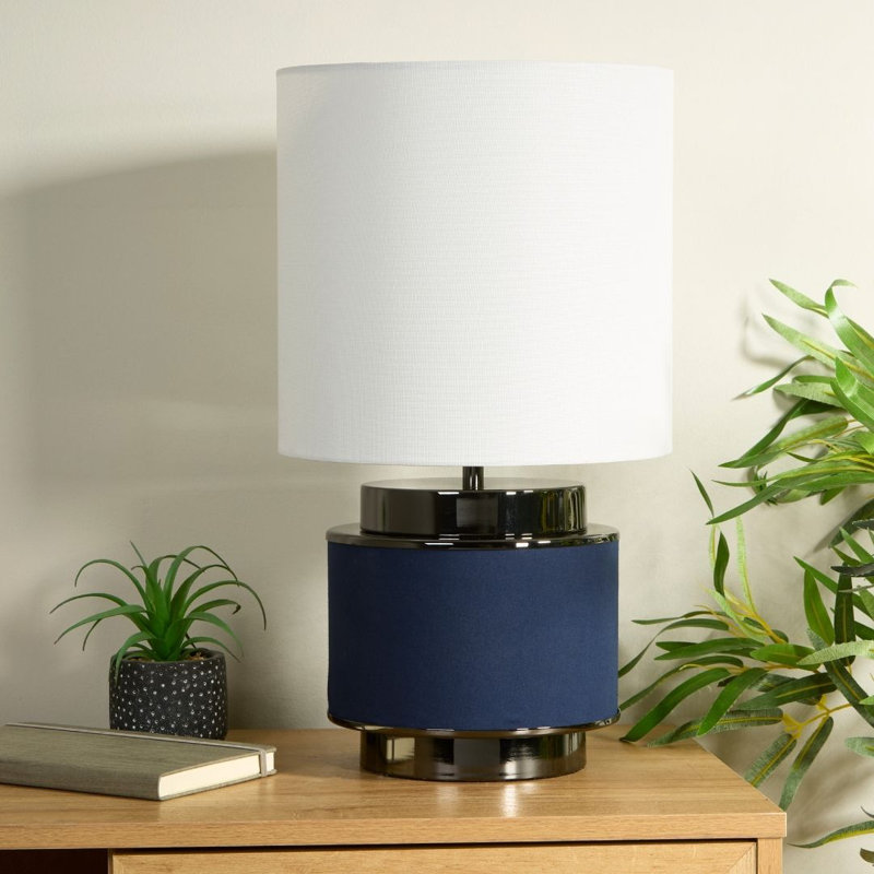 Table Lamp, Navy/Black
