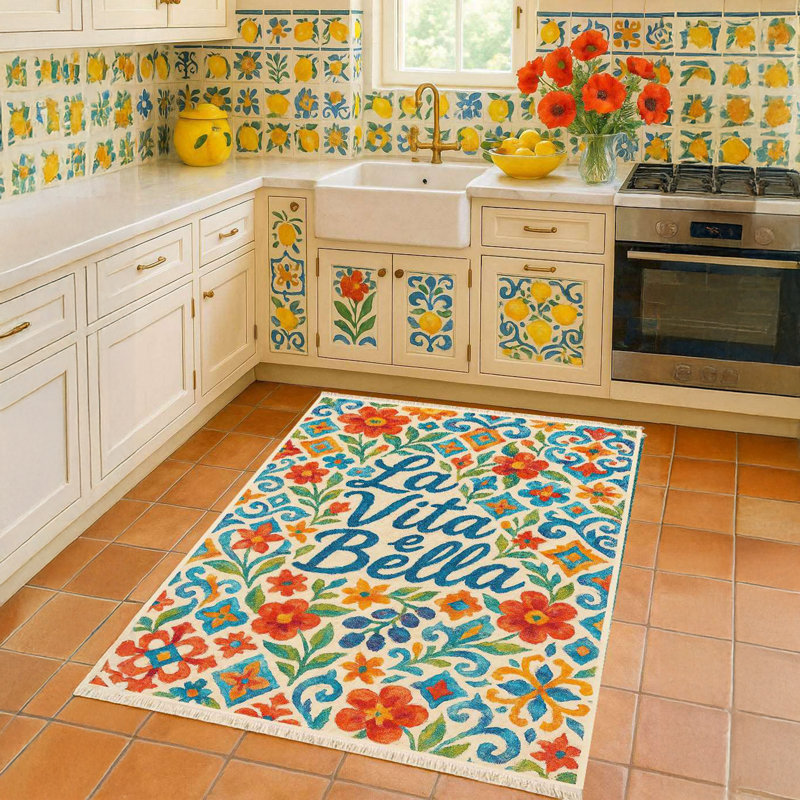 La Vita è Bella' Mediterranean Tile Mat