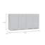 Armoire murale 120, quatre portes, deux armoires, deux tablettes - blanc-877719827