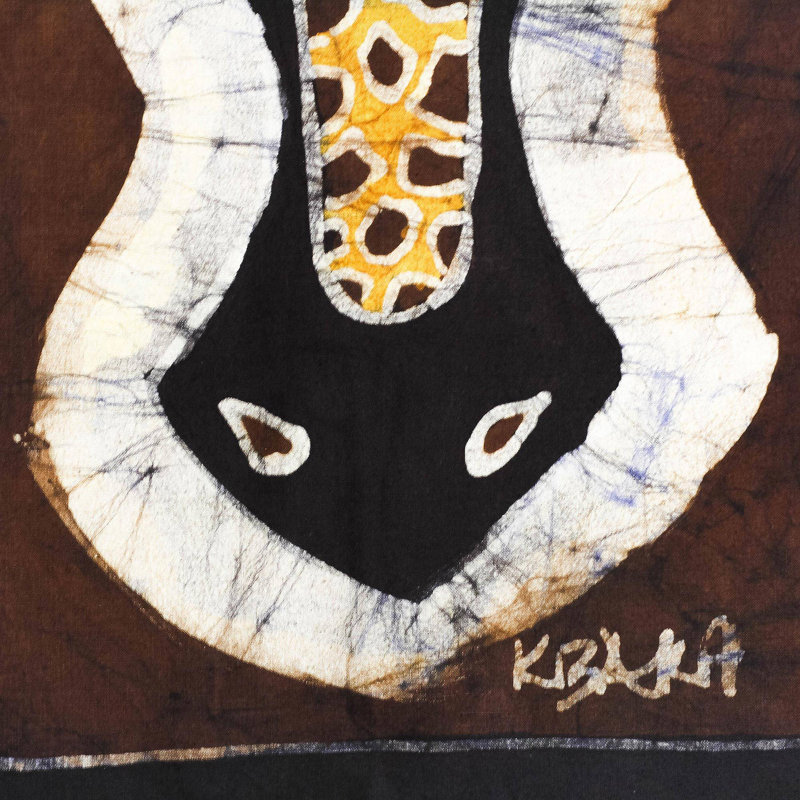 Tenture murale en coton girafe I