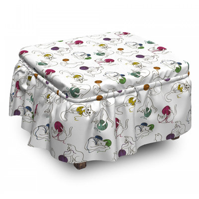 Box Cushion Ottoman Slipcover