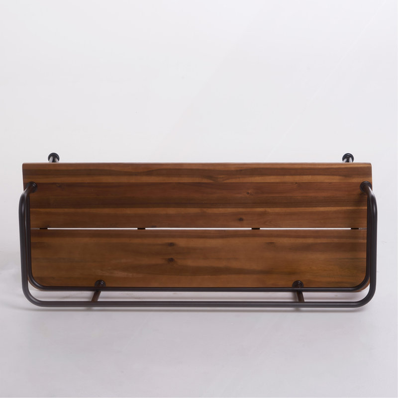 Banc en bois industriel et métal Zion