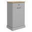 Meuble-poubelle de cuisine HOMCOM sur pied avec tiroir et système anti-basculement, en MDF gris.-136025069