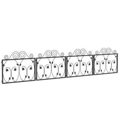 Silkeborg 120.65cm H x 582.93cm W Metal Border Fencing Included