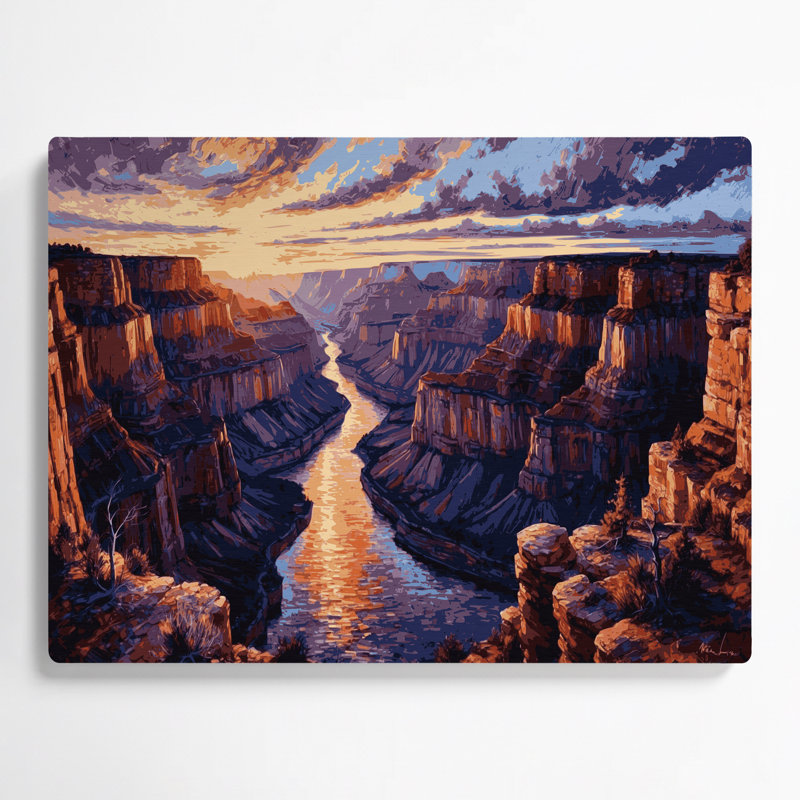 Art mural mauve en villes, Grand Canyon, AZ, H 20 po x l 30 po