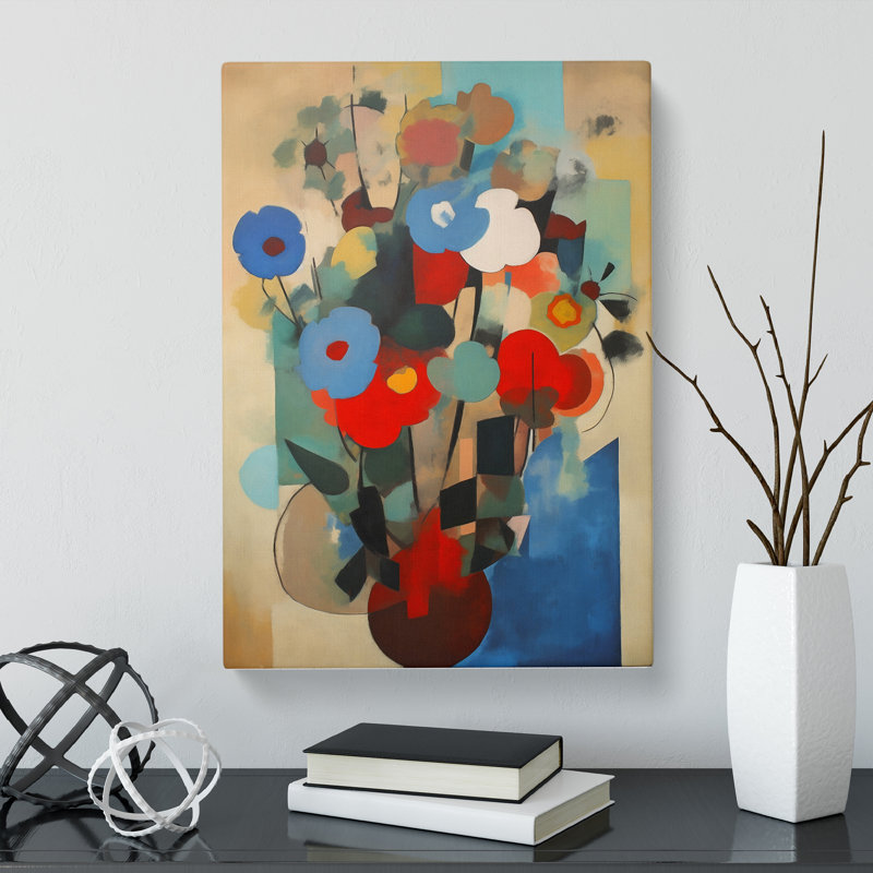 Arthemus Flowers Bauhaus Vol.5 - Wrapped Canvas, 76cm H x 50cm W x 3cm D