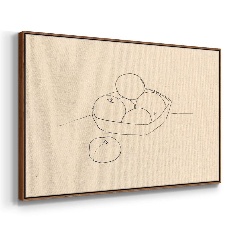 Fruit Line I, impression sur toile encadrée, H 25 po x l 37 po x P 2 po, Noyer
