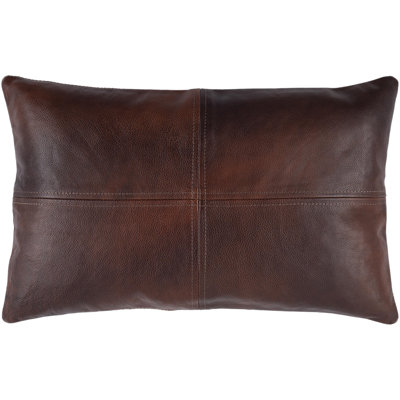Housse de coussin rectangulaire en cuir Sheffield
