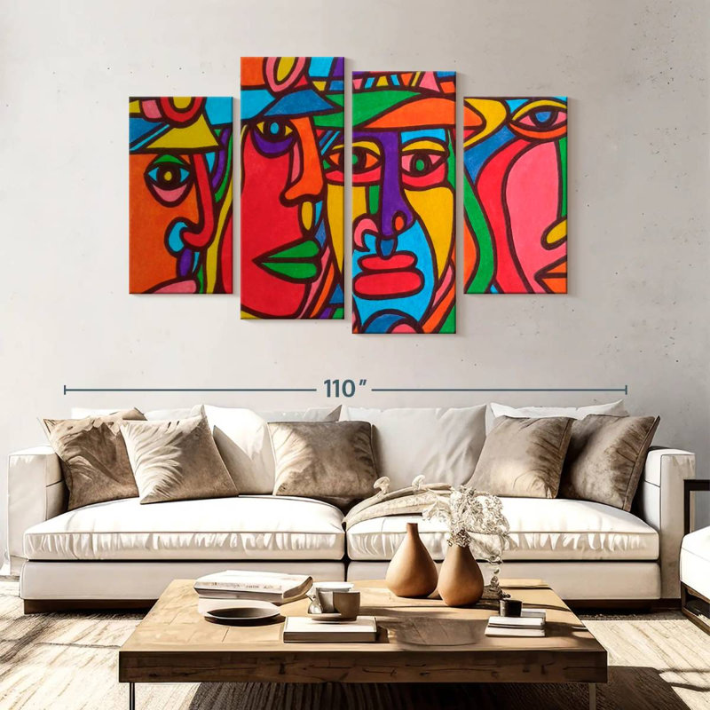 Leisha visages chiliens, H 54 po x l 84 po