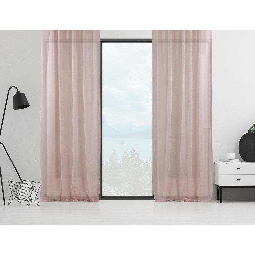 Polyester Sheer Curtain Panel Pair Panel