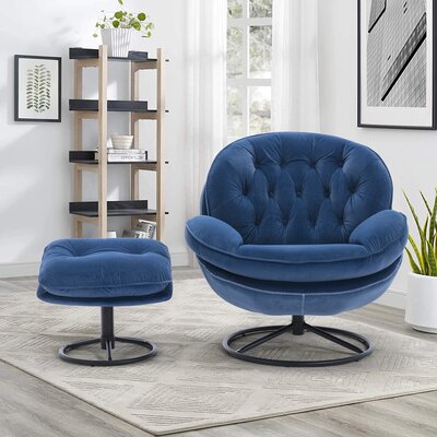 Grovelane Anouk Upholstered Swivel Accent Chair & Reviews | Wayfair