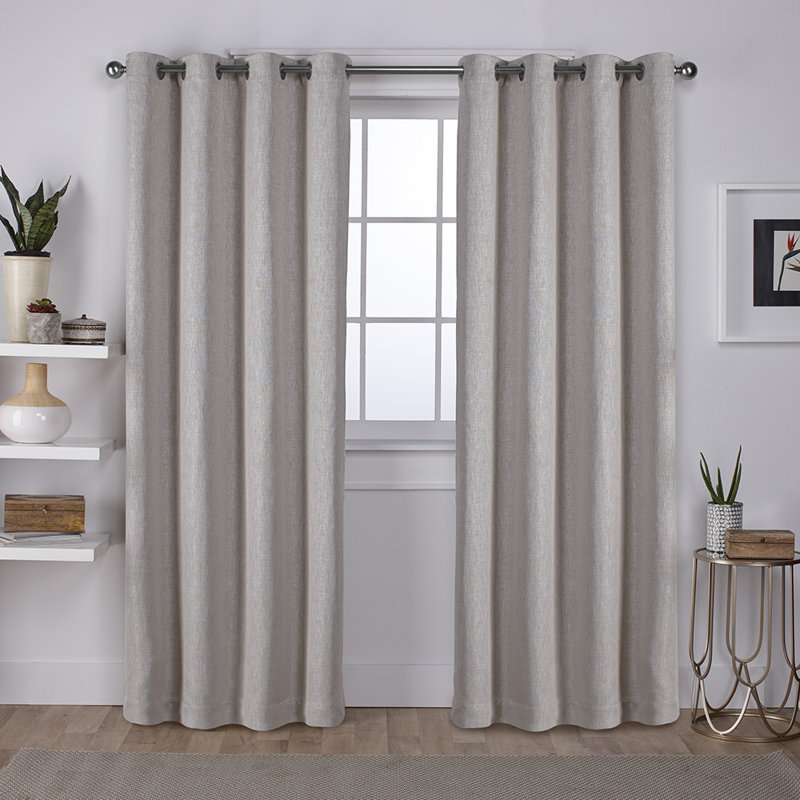 Champlain Room Darkening Curtain Pair, Sand, 52"W x 96"L