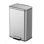 Poubelle en acier inoxydable de 13 gallons, poubelle de cuisine rectangulaire avec couvercle à fermeture en douceur silencieuse et seau intérieur amovible, poubelle commerciale pour le salon de la maison, argent