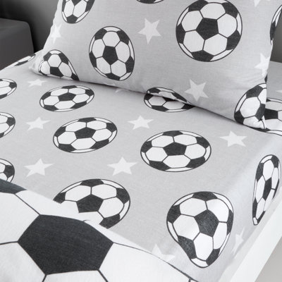 Brushed Cotton Football Stars Fitted Sheet