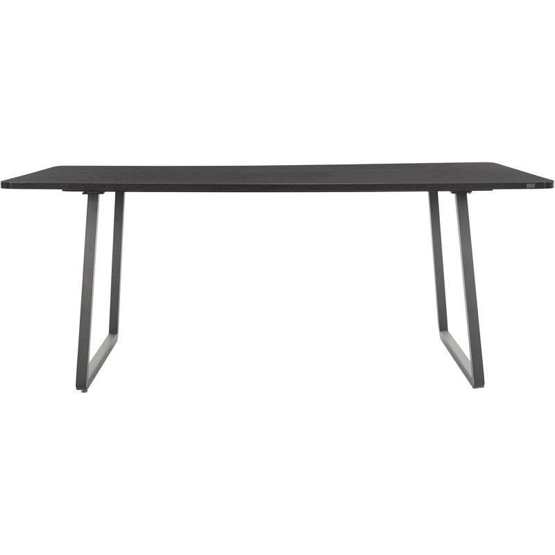 Sharpley Metal Base Dining Table, H76 x L200 x W100cm, Wild Oak