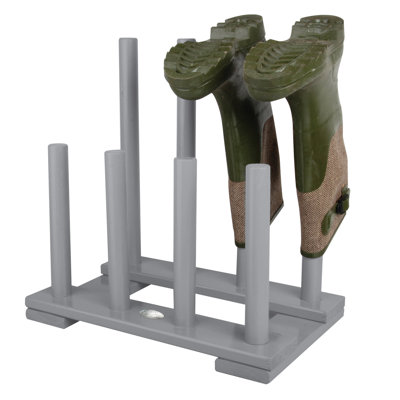 4 Pair Solid Wood Boot Storage