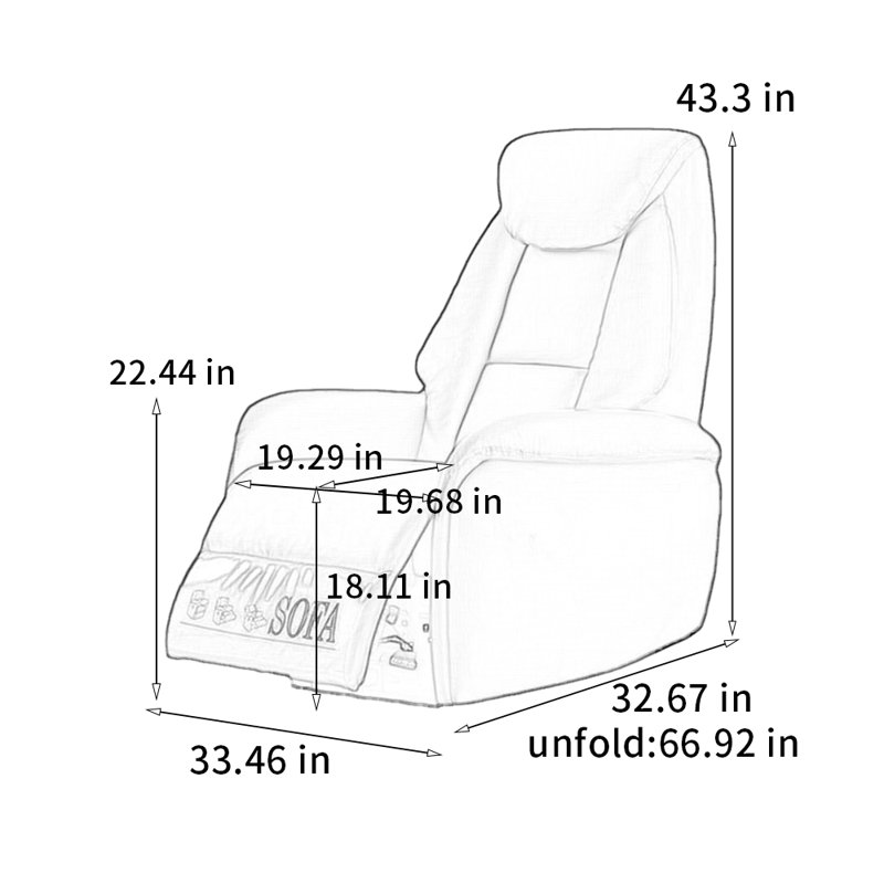 Chaise berçante réglable confortable et décontractée, Orange
