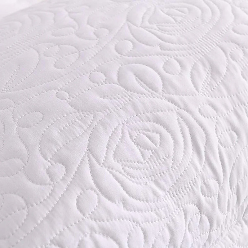 P-solid Shams Polyester Bedding, White, King