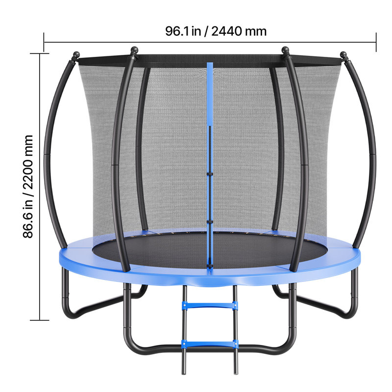 VEVOR in. Round Backyard Trampoline with Safety Enclosure