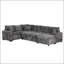 Divan-lit modulaire avec canapé-lit de rangement de 112,2 po-500706324