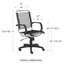 Chaise de travail pivotante à hauteur réglable en acier Juyne -102359397-31664055