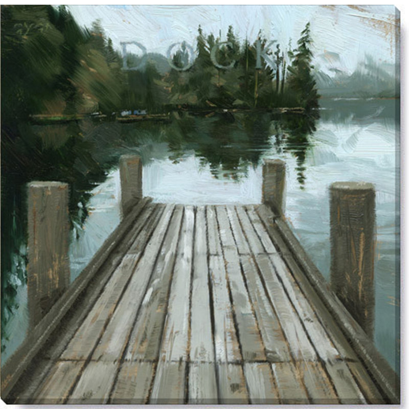 Impression sur toile tendue sur toile Dock Giclee, H 14 po x l 14 po x P 1 po