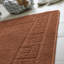 2 Piece Bathroom Rug Set Greek Key Pattern Bath Mat & Pedestal Mat Non Slip Rubber Back Soft Absorbent Mats-19840729