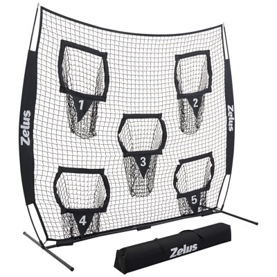 Football Throwing Net Quarterback Training Equipment with 5 Target Pockets